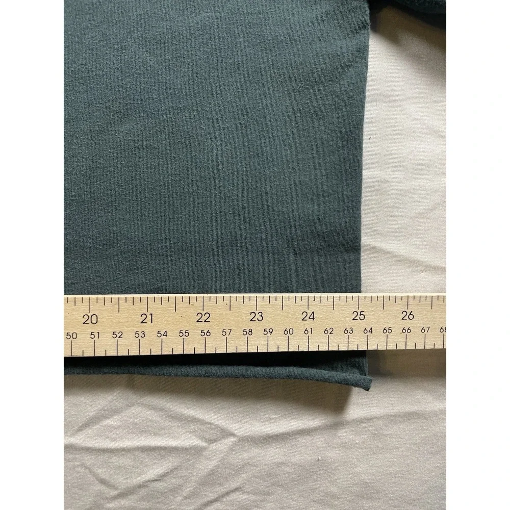 The North Face Unisex Adults T-Shirt 2XL Graphic Tee Green Short Sleeve Crop Top